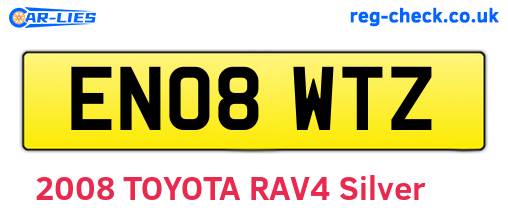 EN08WTZ are the vehicle registration plates.