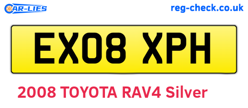 EX08XPH are the vehicle registration plates.