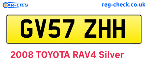 GV57ZHH are the vehicle registration plates.