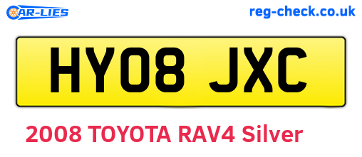 HY08JXC are the vehicle registration plates.