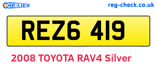 REZ6419 are the vehicle registration plates.