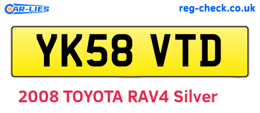 YK58VTD are the vehicle registration plates.