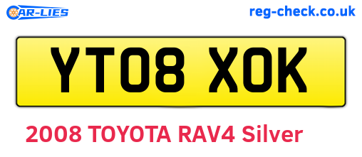 YT08XOK are the vehicle registration plates.