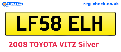 LF58ELH are the vehicle registration plates.