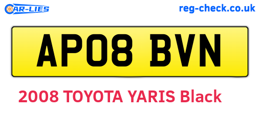 AP08BVN are the vehicle registration plates.