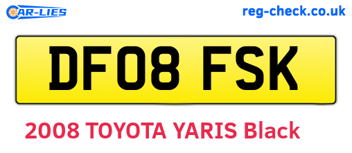 DF08FSK are the vehicle registration plates.