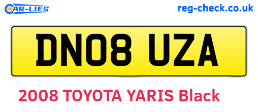 DN08UZA are the vehicle registration plates.