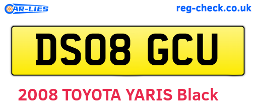 DS08GCU are the vehicle registration plates.