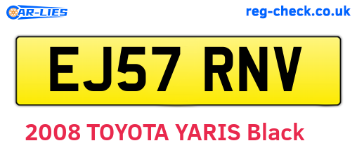 EJ57RNV are the vehicle registration plates.