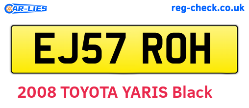 EJ57ROH are the vehicle registration plates.