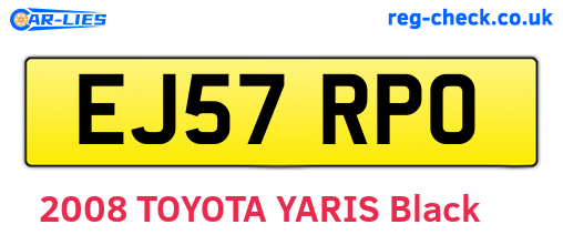 EJ57RPO are the vehicle registration plates.