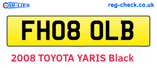 FH08OLB are the vehicle registration plates.