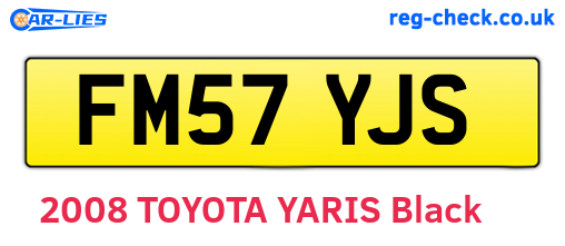FM57YJS are the vehicle registration plates.