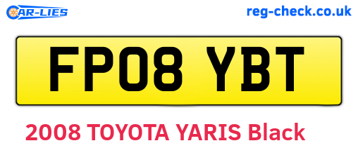 FP08YBT are the vehicle registration plates.
