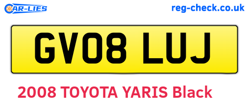 GV08LUJ are the vehicle registration plates.
