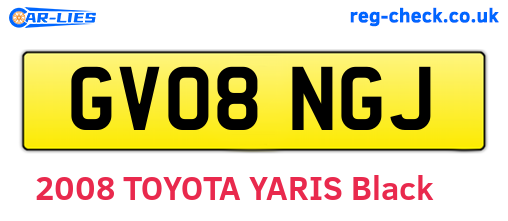 GV08NGJ are the vehicle registration plates.