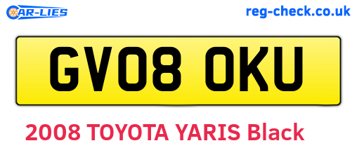 GV08OKU are the vehicle registration plates.