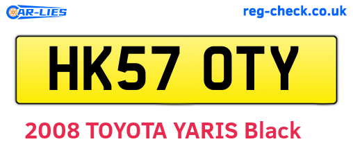 HK57OTY are the vehicle registration plates.