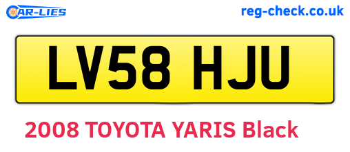 LV58HJU are the vehicle registration plates.