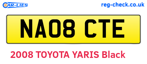 NA08CTE are the vehicle registration plates.