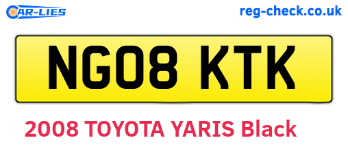 NG08KTK are the vehicle registration plates.