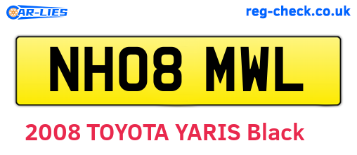 NH08MWL are the vehicle registration plates.
