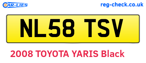 NL58TSV are the vehicle registration plates.