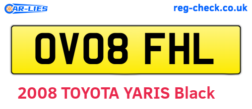 OV08FHL are the vehicle registration plates.
