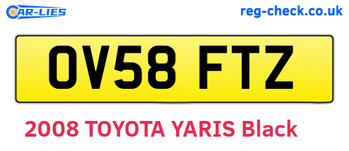 OV58FTZ are the vehicle registration plates.