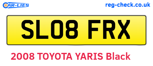 SL08FRX are the vehicle registration plates.