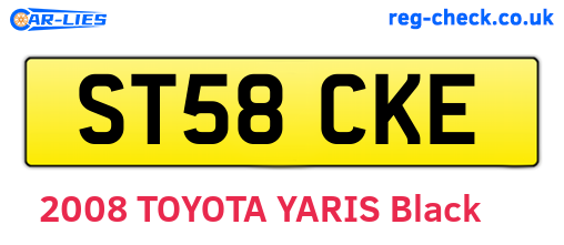 ST58CKE are the vehicle registration plates.