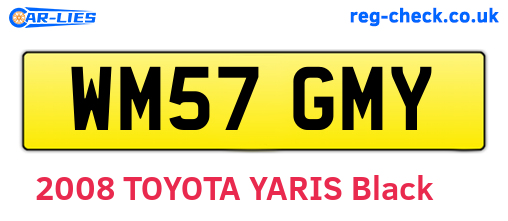 WM57GMY are the vehicle registration plates.