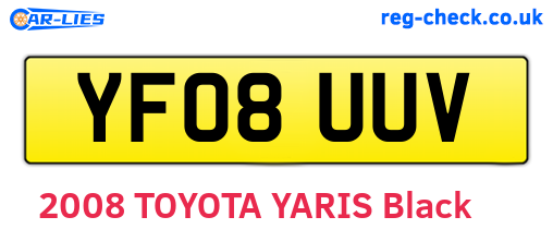 YF08UUV are the vehicle registration plates.
