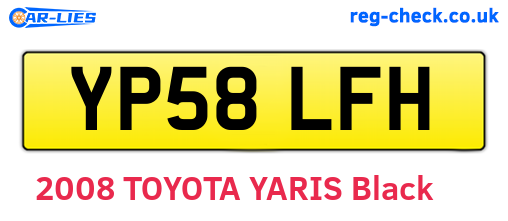 YP58LFH are the vehicle registration plates.