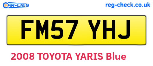 FM57YHJ are the vehicle registration plates.