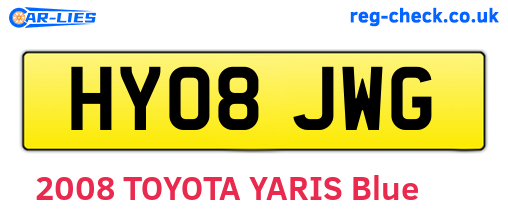 HY08JWG are the vehicle registration plates.