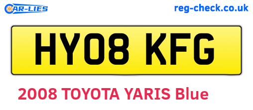 HY08KFG are the vehicle registration plates.