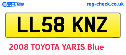 LL58KNZ are the vehicle registration plates.