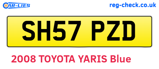 SH57PZD are the vehicle registration plates.