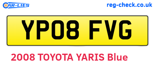 YP08FVG are the vehicle registration plates.