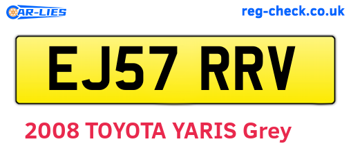 EJ57RRV are the vehicle registration plates.