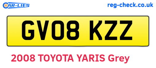 GV08KZZ are the vehicle registration plates.
