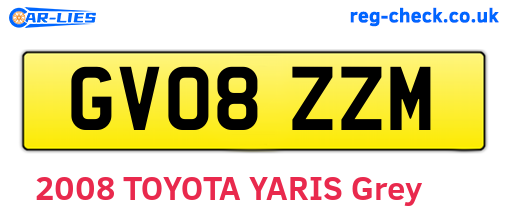 GV08ZZM are the vehicle registration plates.