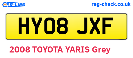 HY08JXF are the vehicle registration plates.