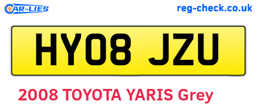 HY08JZU are the vehicle registration plates.