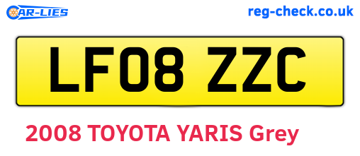 LF08ZZC are the vehicle registration plates.