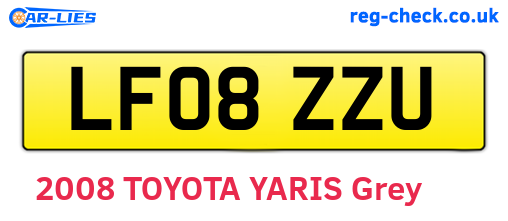 LF08ZZU are the vehicle registration plates.