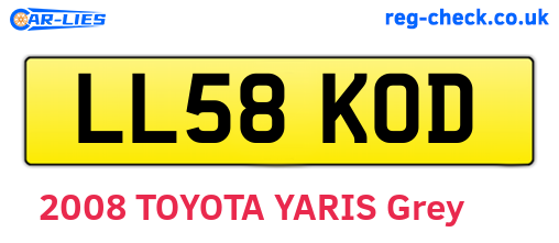 LL58KOD are the vehicle registration plates.