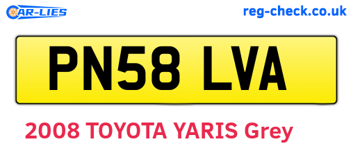 PN58LVA are the vehicle registration plates.