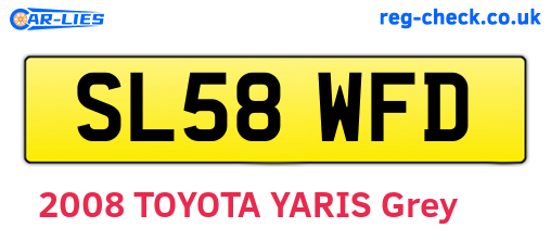 SL58WFD are the vehicle registration plates.